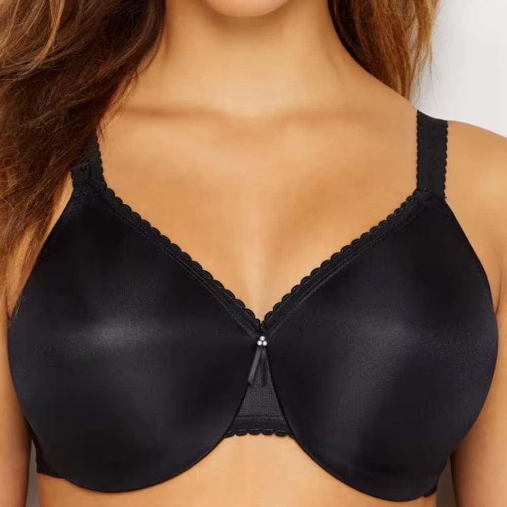 NWT Wacoal 38DDD Women's Full Figure Simple Shaping Minimizer Bra Pearls Black